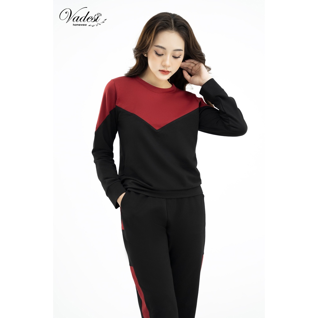 Đồ Bộ Thu Đông Nữ VADESI Chất Nỉ Cotton Set Dáng Thể Thao Cao Cấp Phối Sang Trọng Trẻ Trung Năng Động