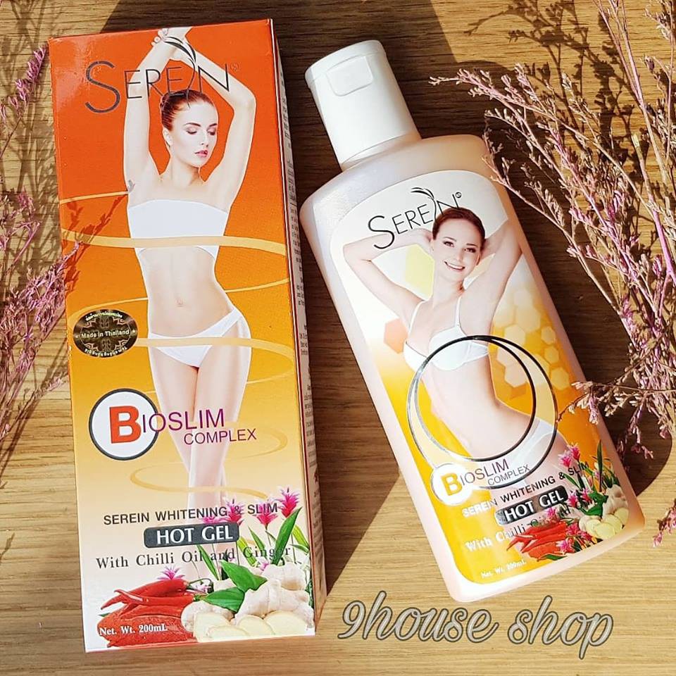 Gel Tan Mỡ Bio Slim SEREN GỪNG ỚT (trắng da &amp; giảm mỡ) Thái Lan 200ml