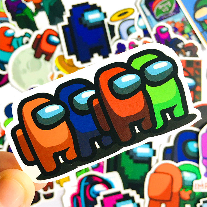 Set 50 hình dán họa tiết trò chơi Among Us - Series 05 chống nước hợp thời trang DIY