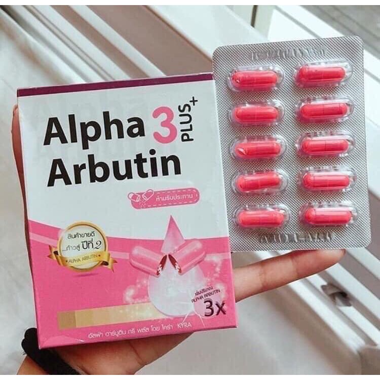 Viên kích trắng Alpha Arbutin 3 Plus+ hộp 10 viên