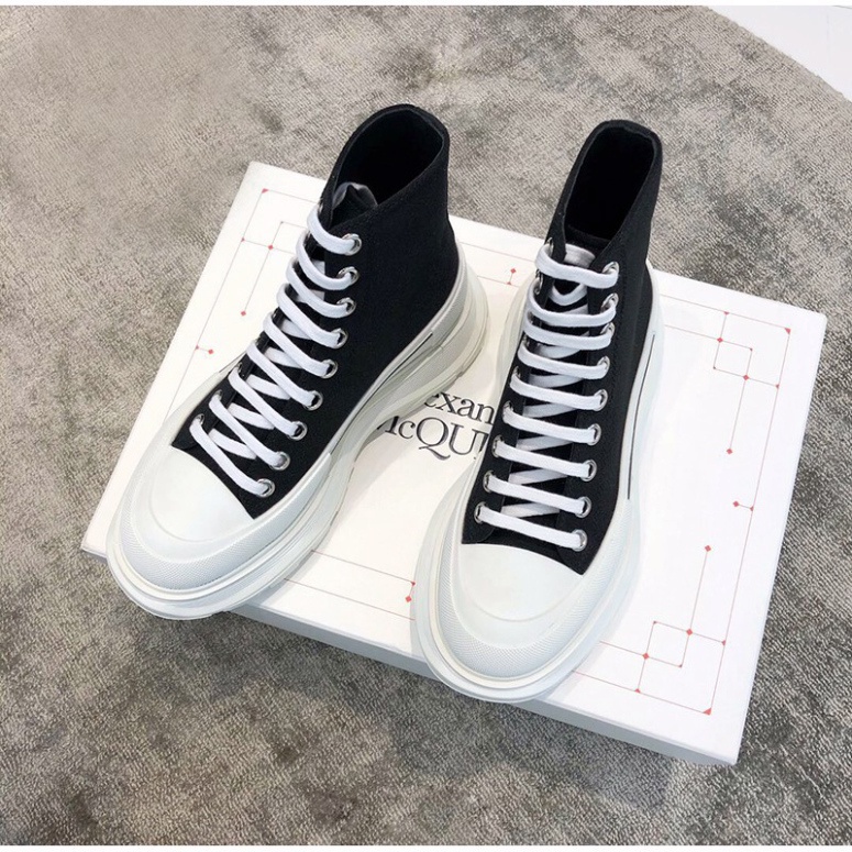 Giày MC Queen cổ cao mẫu mới hot trend 2020 MC queen Độn Đế Nâng Chiều Cao 5cm Dây Lụa Cao Cấp - Hàn