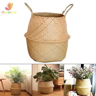 Giỏ mây đan có 2 quai cầm chuyên dụng đựng hoa giả trang trí nhà sáng tạo