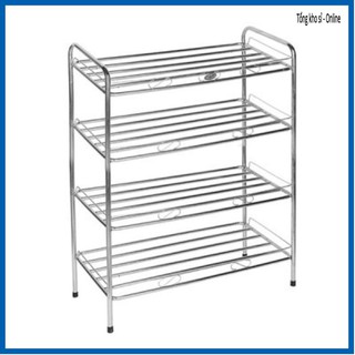 [FREE SHIP- SALE KHÔ MÁU] giá để giày dép inox 3 tầng,4 tầng