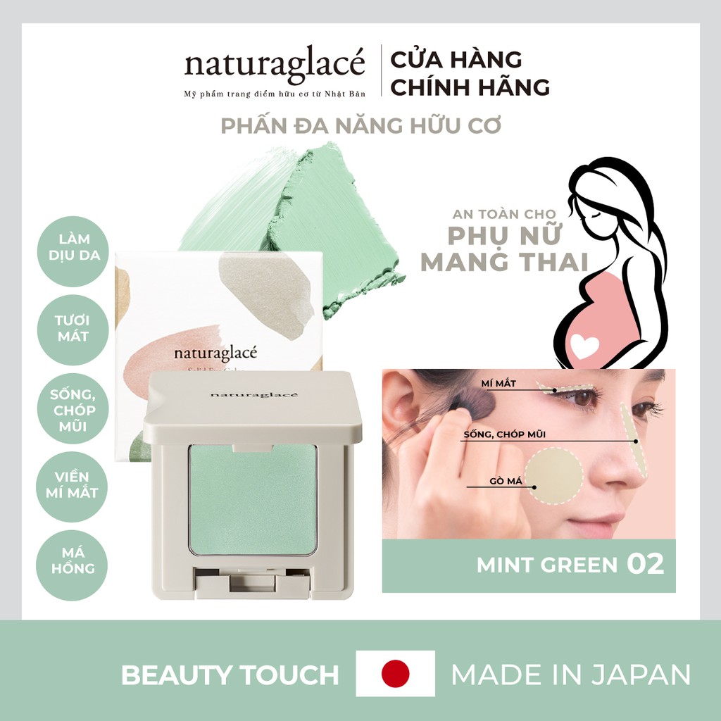 Phấn đa năng hữu cơ mềm mịn Beauty Touch naturaglacé (02 - Mint), 3g