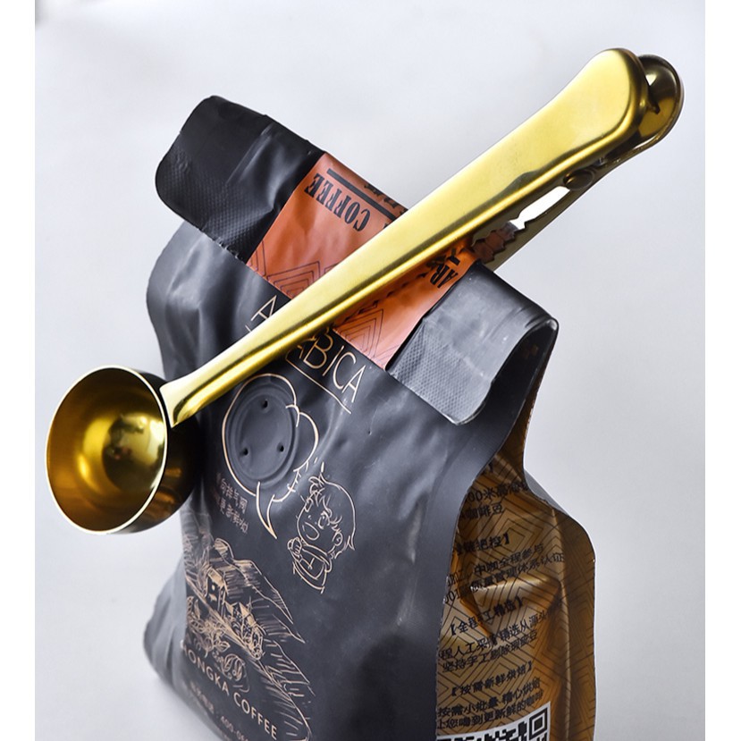 Muỗng Đong Cà Phê / Đậu Phộng Bằng Thép Không Gỉ Thiết Kế Niêm Phong Tiện Dụng