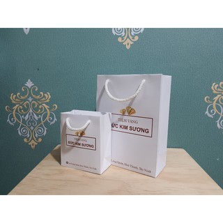 Combo 200 túi giấy 2 size in theo yêu cầu