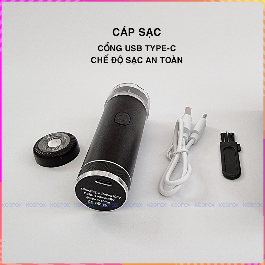 Máy Cạo Râu Cầm Tay 6D Không Dây Cao Cấp - Có thể sạc lại - Máy triệt lông cầm tay - KOOFOX