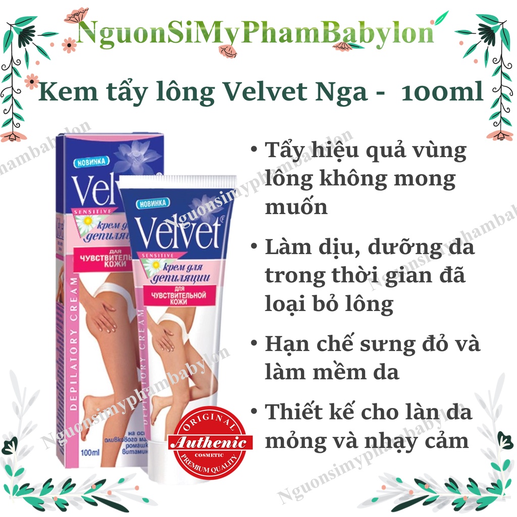 KEM TẨY LÔNG VELVET NGA _ Tạm biệt những vùng lông không mong muốn