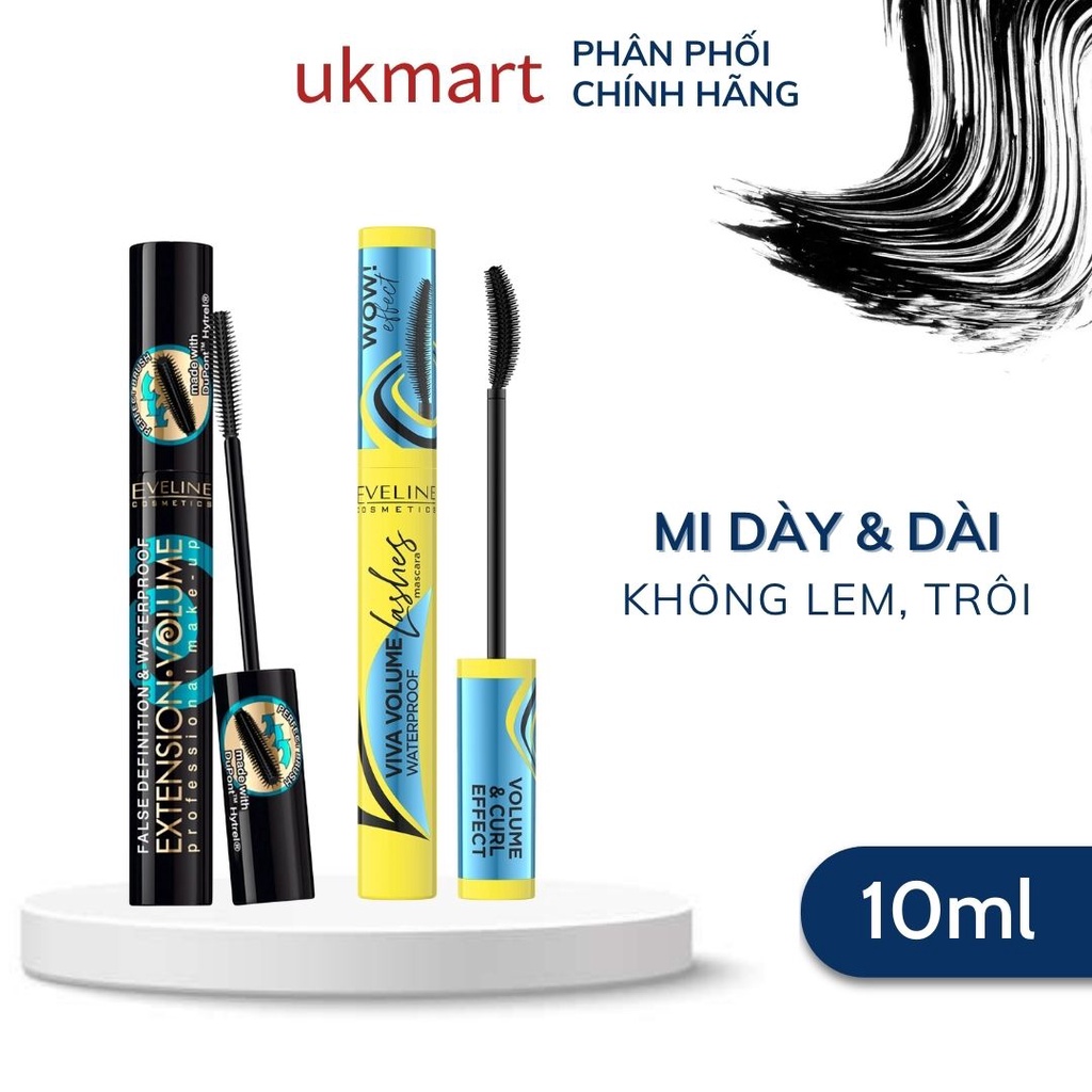 Mascara Eveline Làm Dày Dài Mi Công Nghệ Volume 4D Nga 10ml