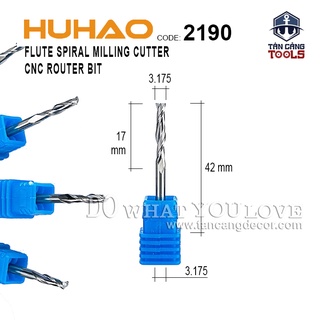 Mũi cnc xoắn huhao 3.175 mm cốt 3.175 mm