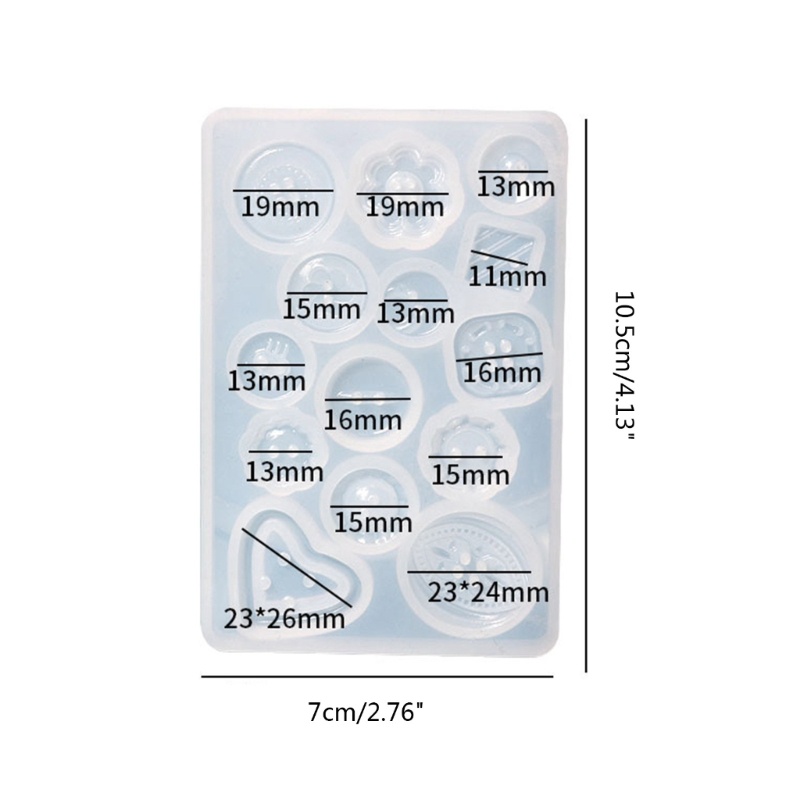 Sa Khuôn Nhựa Làm Móc Khóa Hình Nút Áo Xinh Xắn