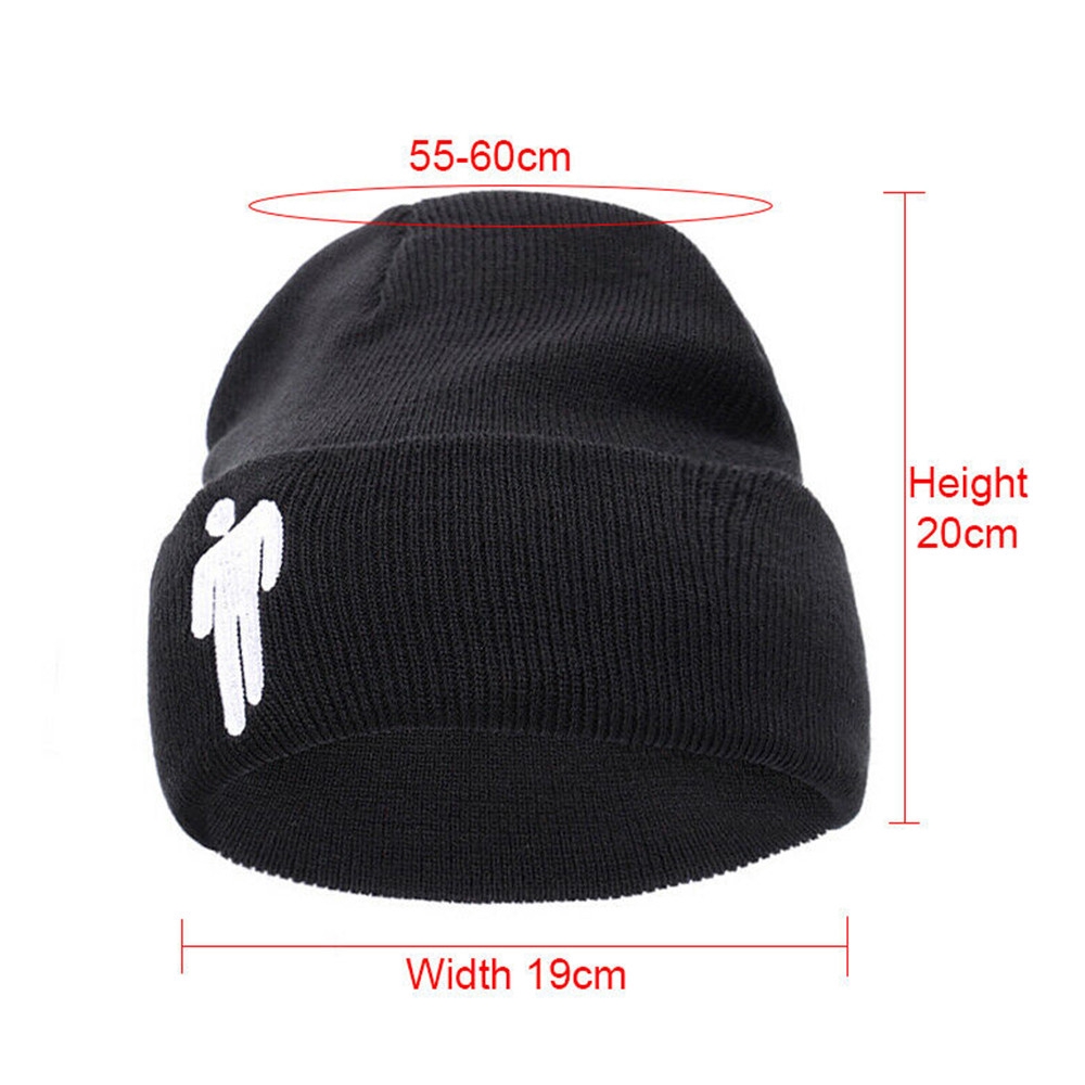 Mũ beanie đan len màu trơn phong cách Unisex Hip-hop