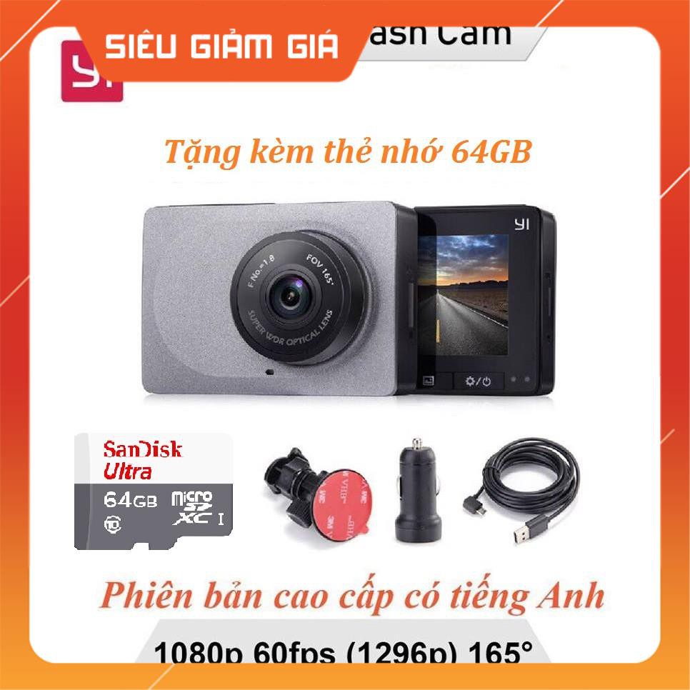 Camera Hành Trình Ô tô Xiaomi Yi Car 2 DVR + thẻ nhớ Class10 - BH 12 tháng