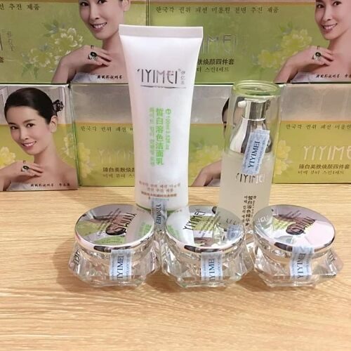 Bộ mỹ phẩm Yiyimei mờ nám dưỡng trắng da 5in1 Hàn Quốc