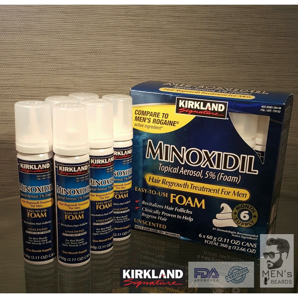 Minoxidil 5% Foam - Dưỡng râu dạng bọt - Râu quai nón cho nam