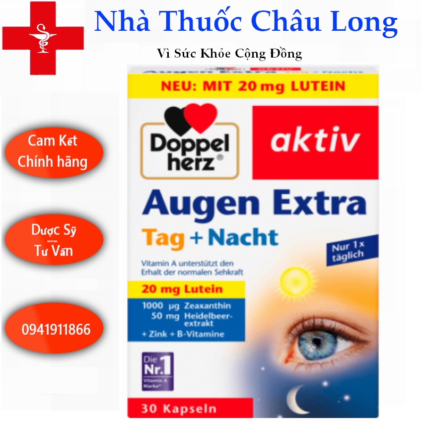 Augen Extra Doppelherz - Bổ Sung Vitamin A, Chống Mỏi Mắt, Tăng Cường Thị Lực