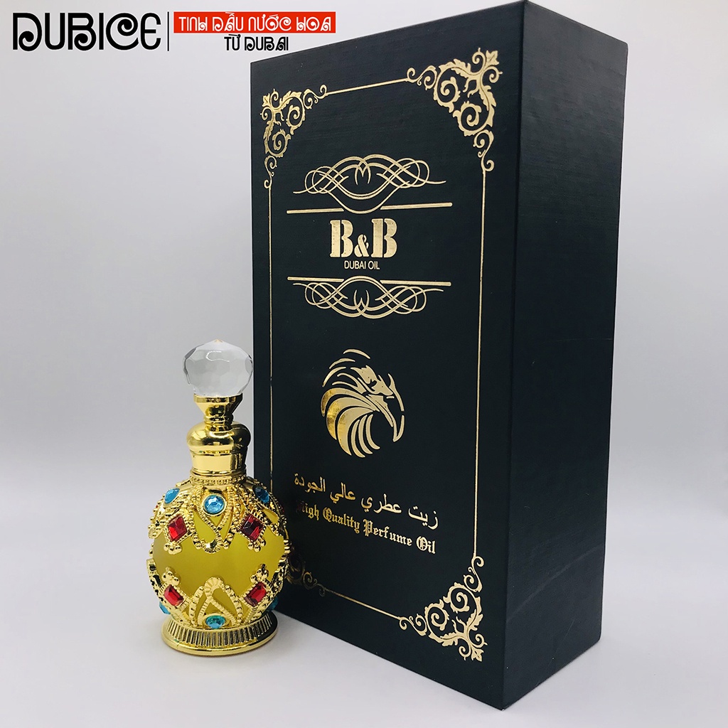 [Thơm lâu cả ngày] Tinh dầu nước hoa Dubai B&B 20ml dạng chấm chai đính đá cao cấp tặng kèm túi xách - DUBICE