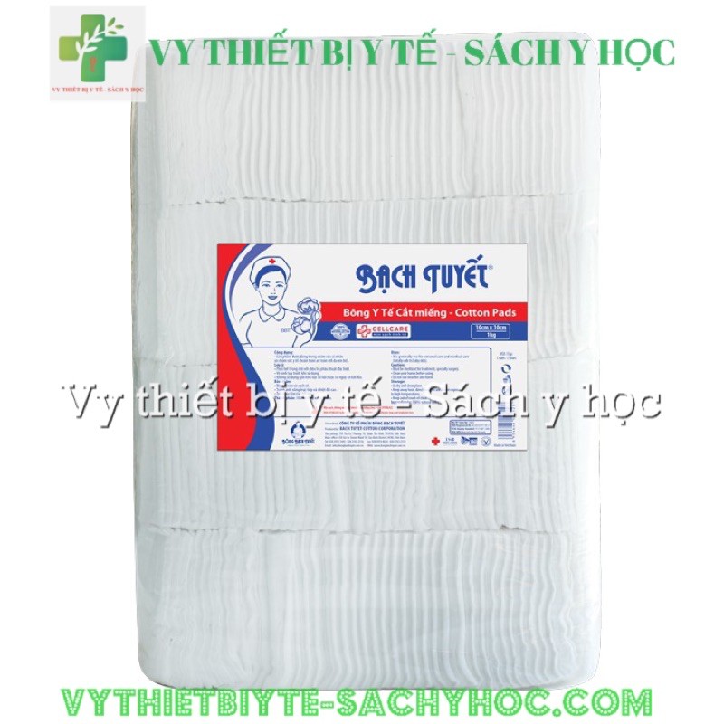 Bông cắt miếng Bạch Tuyết 10cm x 10cm 0.5kg