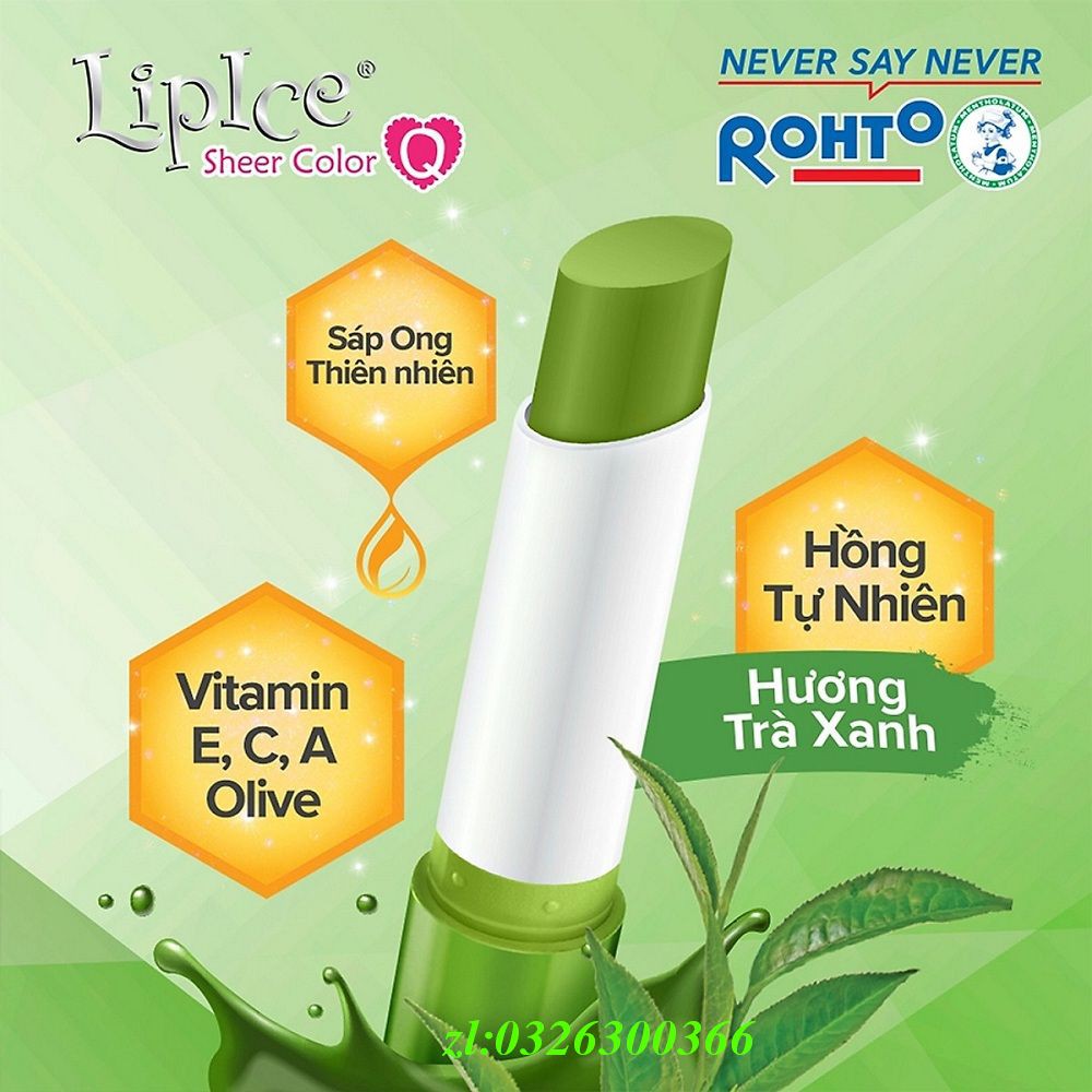 Son Dưỡng Hương Trà Xanh Lipice Sheer Color Q 2.4g.