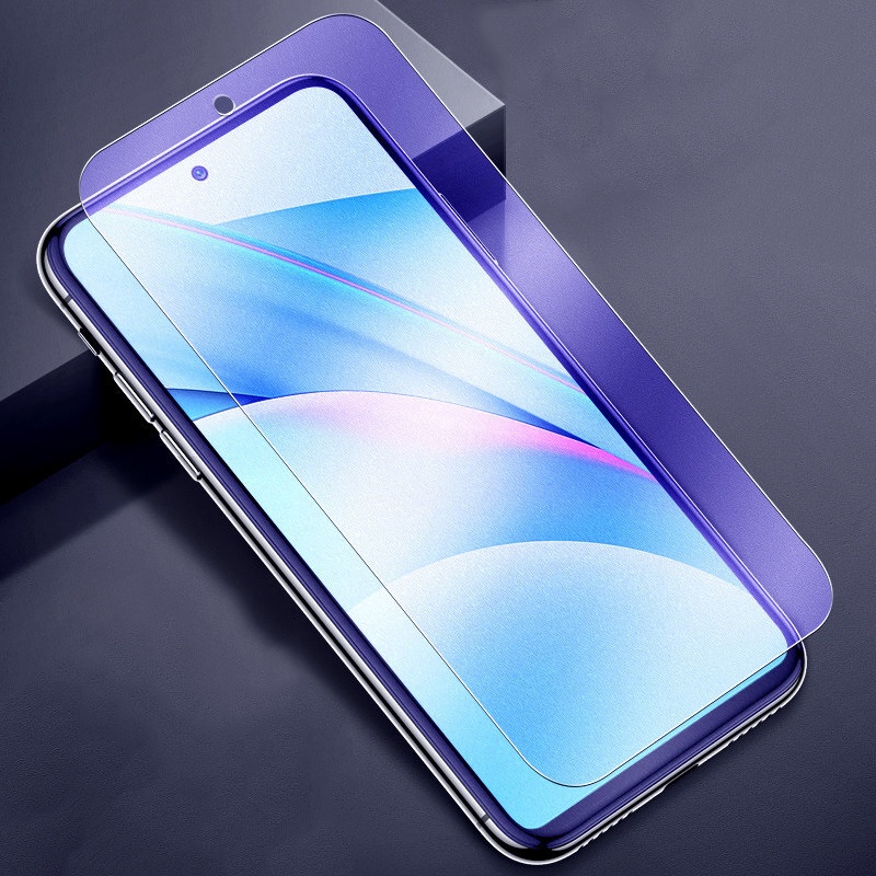 Kính cường lực chống ánh sáng xanh cho Xiaomi Mi Poco F4 F3 M3 M4 X3 X4 Pro 12T 11T 10T 9T 11 12 Lite Redmi Note 7 8 9 10 11 12 12S 11S 10S 9S 9A 9C 10C 10A Kính Cường Lực Nhám Full Màn Chống Vân Tay