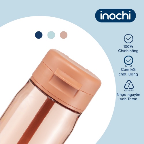 Bình nước Inochi - Kita Fami 500ml màu Xanh chàm