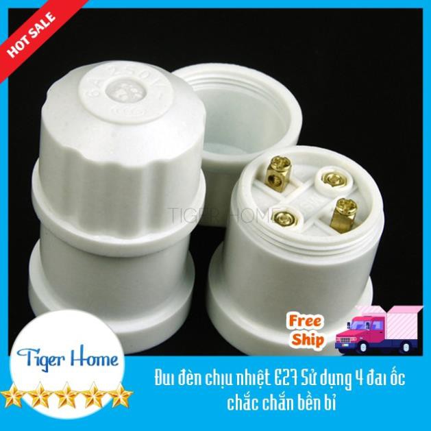 Đui đèn xoáy E27 Siêu Chắc Chắn Chịu Nhiệt độ cao an toàn Điện (Đui đèn led, đui đèn compact)