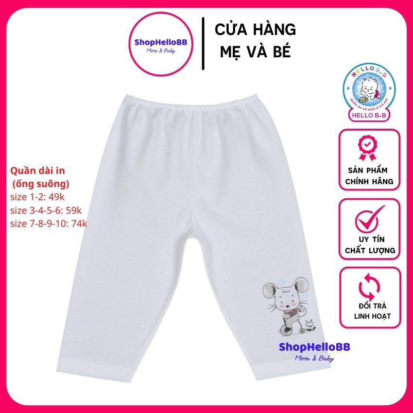 [Hello B&B] Đủ Size 1-10 bé trai/bé gái 6-35kg QUẦN DÀI IN Hello BB hình in ngẫu nhiên | Hellobb - Kiddy and Mommy