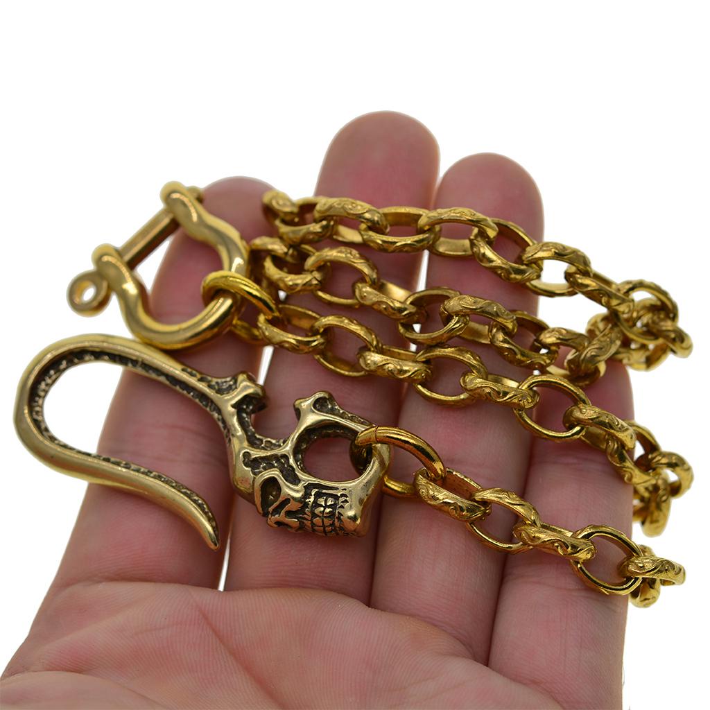 [lzdjhyke3] Móc Khóa Hình Đầu Lâu Bằng Đồng Thau Mạ Vàng Thời Trang