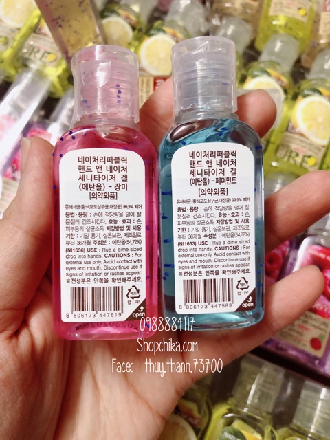 GEL RỬA TAY KHÔ NATURE REPUBLIC HÀN QUỐC 30ML-HÀNG AUTH CÓ BILL