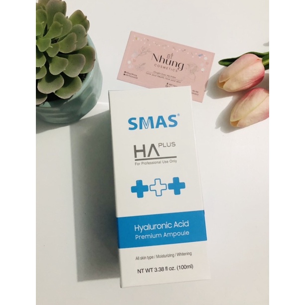 [HÀNG CÔNG TY] Serum SMAS HA Plus Hyaluronic Acid cấp ẩm, sáng da 100ml