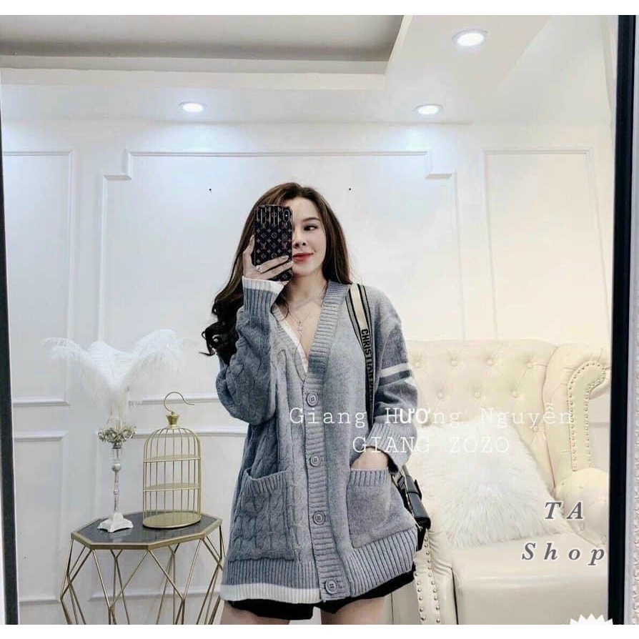 Áo cardigan len. kiểu dáng Hàn Quốc trẻ trung năng động. dễ phối đồ