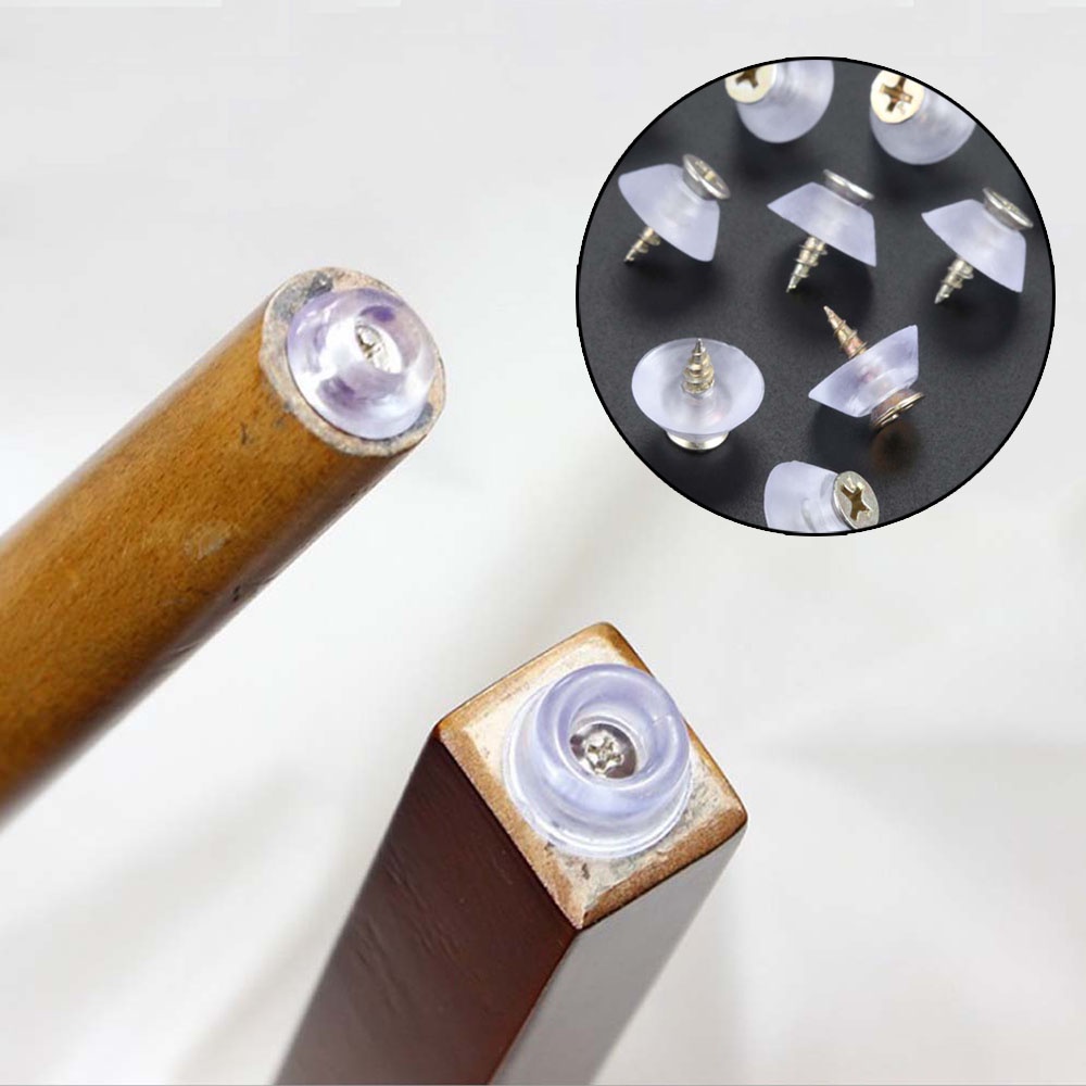 Set 20 miếng đệm chân ghế trong suốt kèm ốc vít tiện lợi chất lượng cao