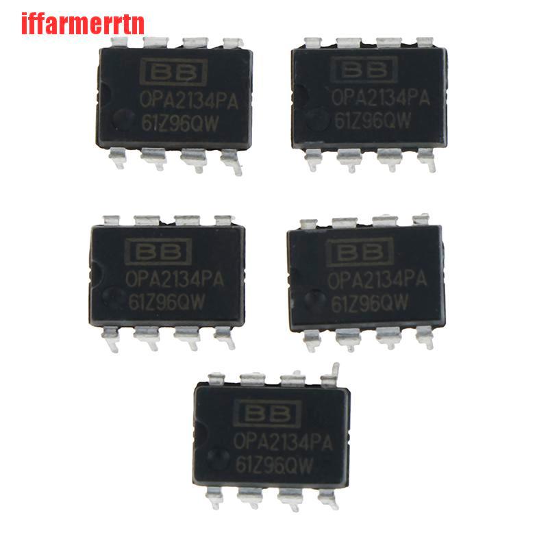 (Hàng Mới Về) Bộ 5 Linh Kiện Điện Tử Ic Bb / Ti Dip-8 Opa2134Pa Opa2134 100% Chính Hãng