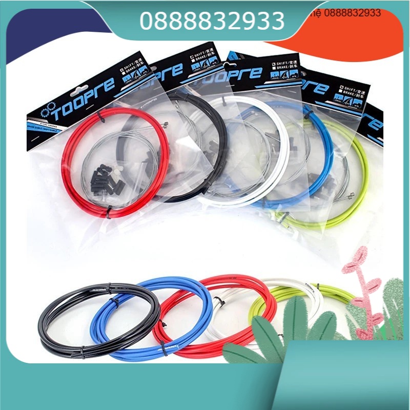 Bộ vỏ và ruột dây phanh dây đề xe đạp TOOPRE