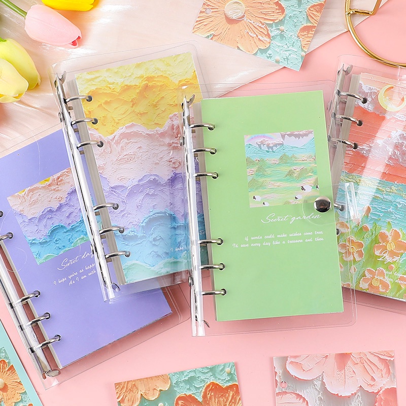 Sổ Tay Ghi Chú 100 Trang Bìa Kiểu Tranh Sơn Dầu Cổ Điển Cho Học Sinh