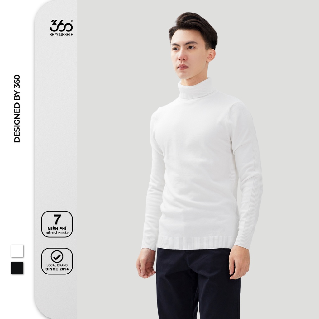Áo len cổ lọ giữ nhiệt unisex thương hiệu thời trang 360 Boutique ấm áp basic dễ phối đồ - ALEOL006