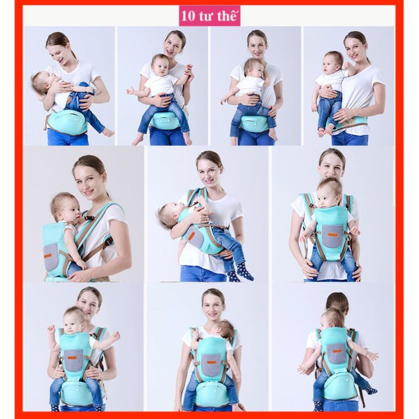 [Hàng có sẵn]Địu BABYLAB - 9 tư thế - ngồi địu ngồi trợ lực chống gù cho bé gon nhẹ tiện dụng