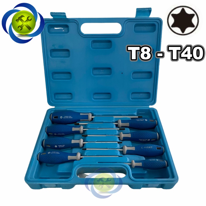 Bộ tua vít đầu sao 8 chi tiết C-Mart C0362 (T8 - T40)