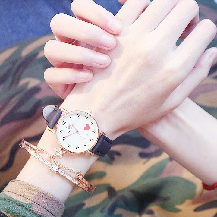 Đồng hồ unisex Candycat15 dây vải mặt tròn đáng yêu | BigBuy360 - bigbuy360.vn