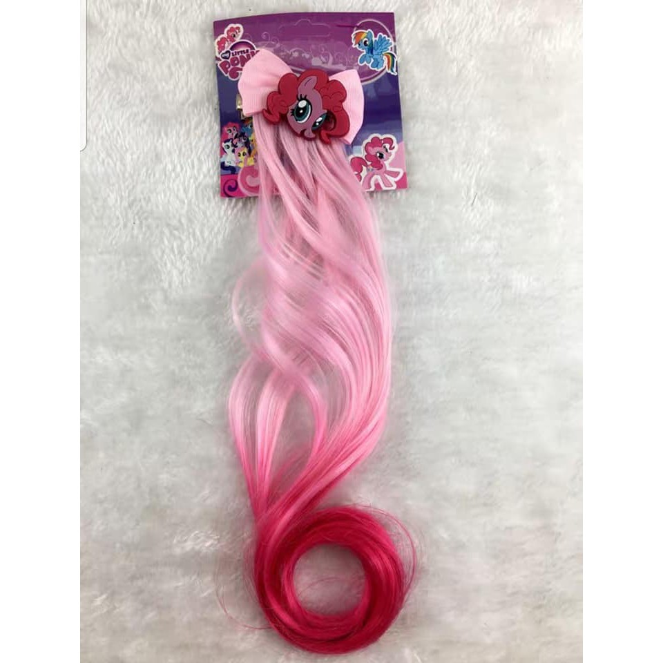 Kẹp tóc xoăn nơ hình ngựa Pony màu  Highlight SIÊU XIN