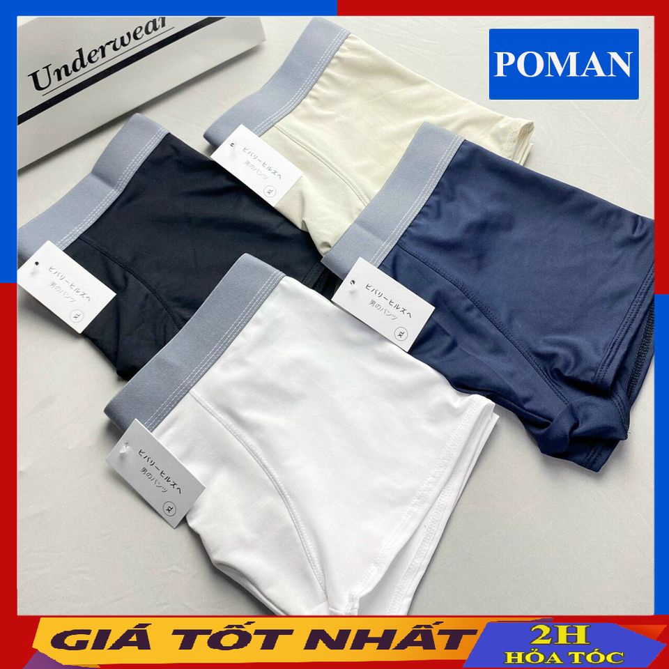 Quần sịp nam thun lạnh cao cấp boxer , quần lót đùi nam co giãn 4 chiều SDN02 - POMAN