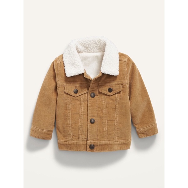 Áo Khoác Nhung Bé Trai Lót Cừu Vàng Bò ON