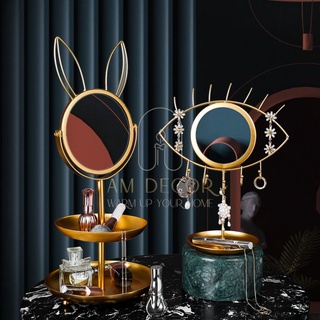Khay đựng trang sức tai thỏ, con mắt, đồ mỹ phẩm, gương, treo đồ decor trang trí phòng ngủ sang trọng - AM Decor