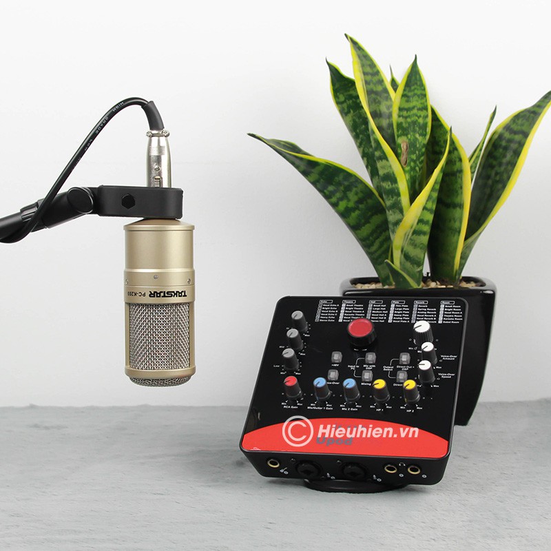 MIC THU ÂM K200 + SOUNDCARD UPOD PRO - Tặng Kèm Tai Nghe Kiểm Âm