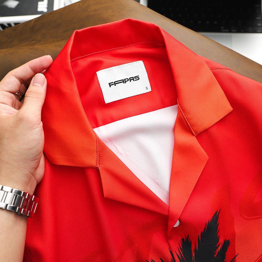 Áo Sơ Mi Nightfall Tay Ngắn Họa Tiết Mùa Hè Chất Chun Chéo Thoáng Mát Form Relaxed - FAPAS