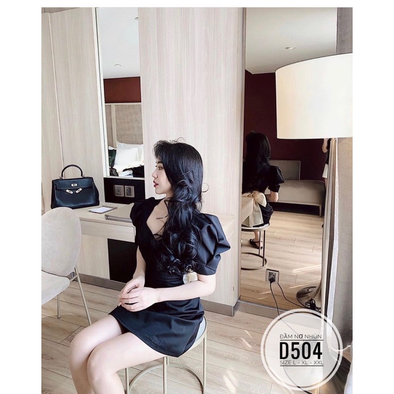 [Mã FATHANG5 giảm 10K đơn 50K] Bigsize Đầm nơ nhún D504 | BigBuy360 - bigbuy360.vn