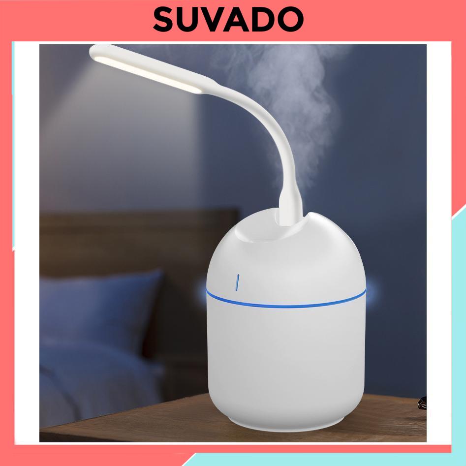 Máy phun sương tạo ẩm mini khuếch tán tinh dầu cho phòng ngủ, điều hòa 200ml cầm tay cắm USB giá rẻ 9801 SUVADO