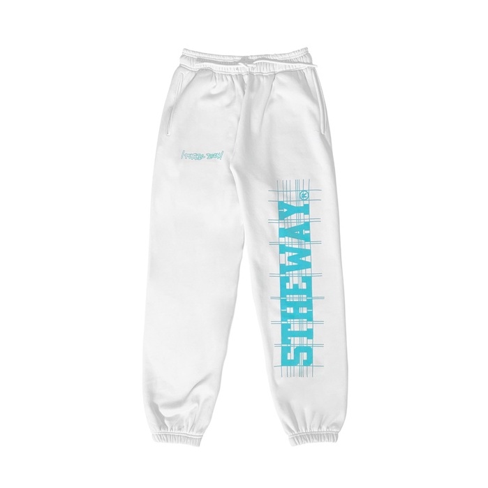 5THEWAY® /public icon/ BIG LOGO SWEATPANT™ in WHITE aka Quần Nỉ Trắng