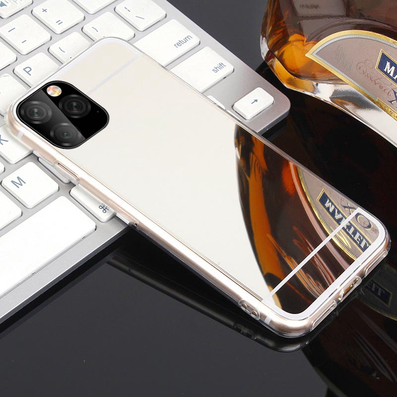 [Ready Stock]Luxury TPU Mirror Shock-Proof Phone Case iPhone 11 Pro X XS Max XR 6 6S 7 Plus 8 8P Airbag Casing Anti Shock Crash Mirror Case Back Case