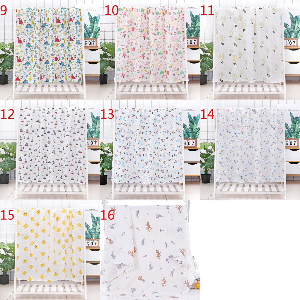 Chăn Cotton Muslin Cho Bé Kích Thước 120 * 110cm